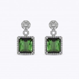 FOTO 19: Pendientes cuadrados verdes
