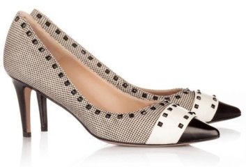FOTO 17: salones tacones kitten bicolor y tachuelas