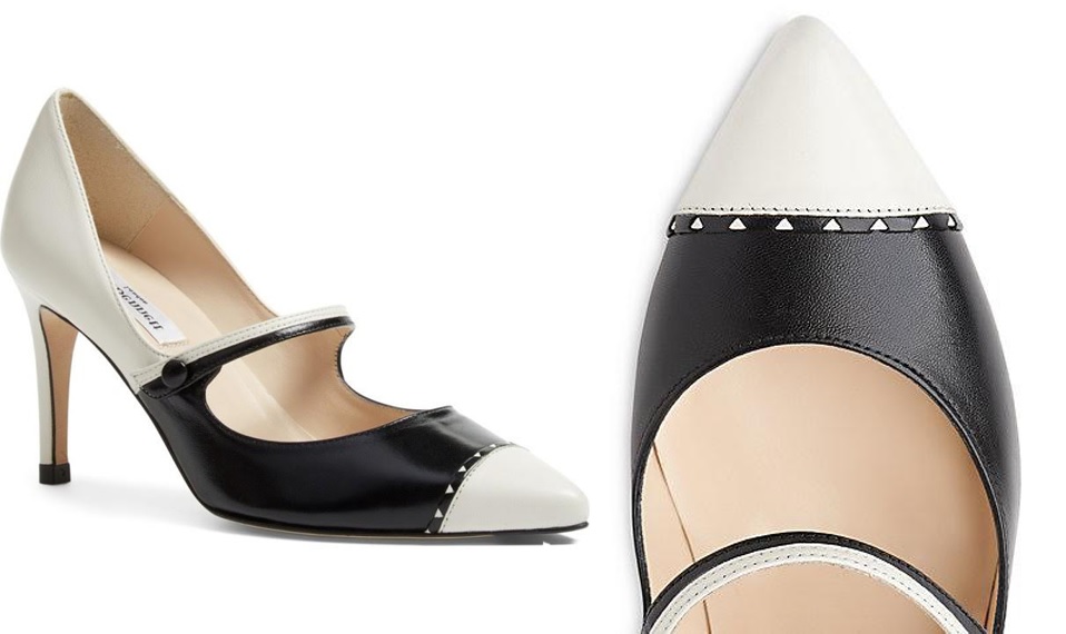 FOTO 11: Zapatos blanco y negro FOTO 12: Punta de los zapatos. 